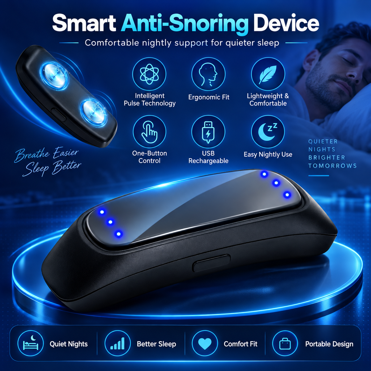 SilentPulse — Smart Sensor Stops Snoring Instantly